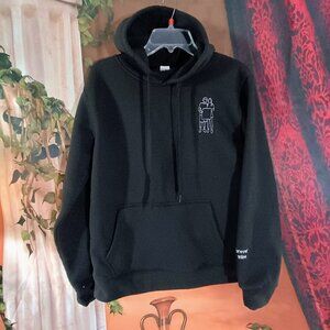 NWOT: 'Forever Mine' Sze Large Black Personalized Embroidered Hoodie